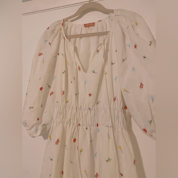 NWOT KITRI Azalea Mini Dress in White Vintage Floral - Picture 8 of 12